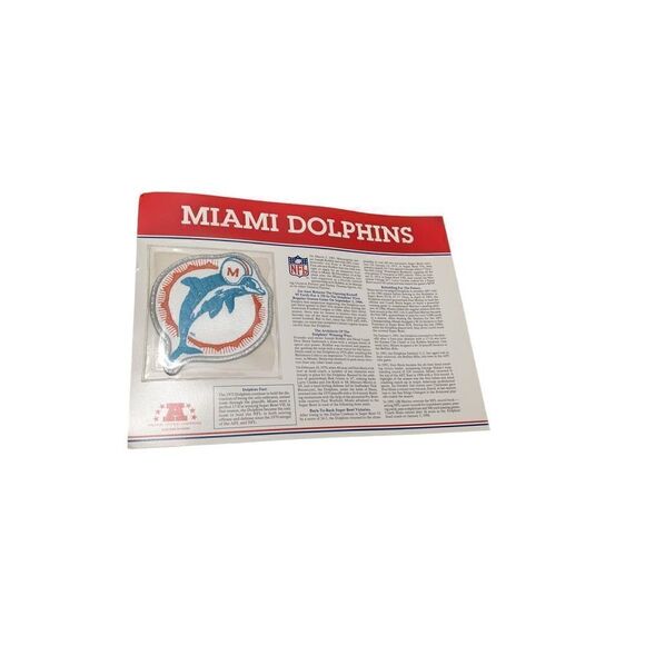 Miami Dolphins Vintage Patch Stat Card Willabee Ward NFL Football Vintage‎ - Picture 1 of 4